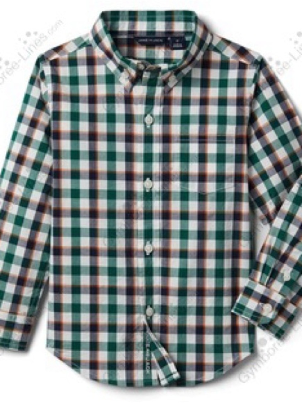 Janie and Jack PLAID POPLIN SHIRT
